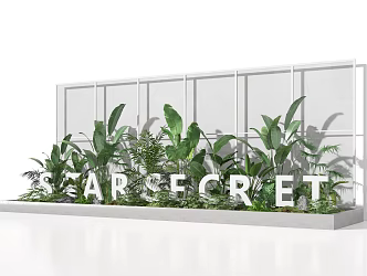 Modern plant pile green plant pile plant green plant shrub green belt plant combination plant beautiful Chen 3d model