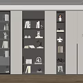 Home bookcase SU model 3d model