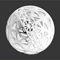 Transparent Curved Decorative Ornament Set With Hollow Out Patterns On Black Background Reflective Effect