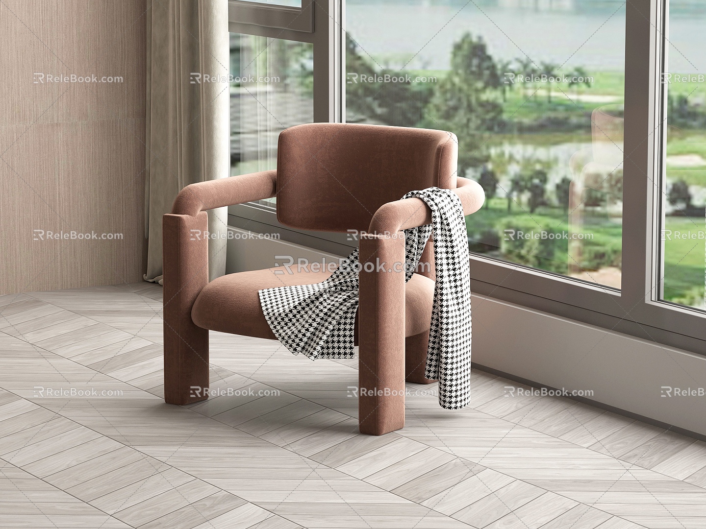 Modern Sofa Chair Leisure Chair 3d model