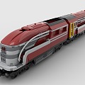 Lego toy building blocks train bullet train light rail high speed rail 3d model