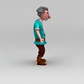Cheerful Cartoon Character With Open Arms Near Blue Storage Lockers
