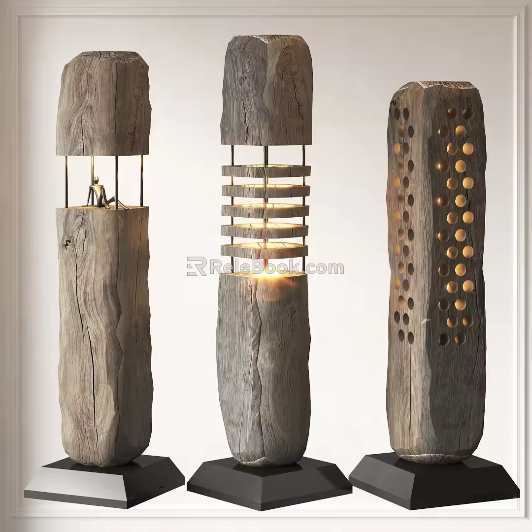 Wind floor lamp 3d model