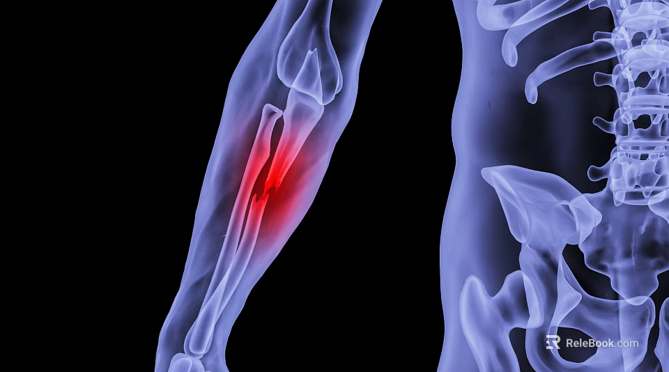 Medical Device for X-ray Imaging of Arm Bone Fracture Detection with Highlighted Area 3d model 