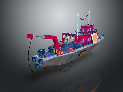 Modern Cargo Ship Large Cargo Ship Small Cargo Ship Cargo Ship Transport Ship Transport Ship 3d model