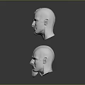 Five Detailed White Human Head Sculptures On Dark Background With Reflections
