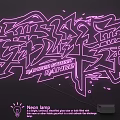 Graffiti Style Neon Lighting Combination with Outdoor Street Dance Design Elements