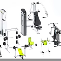 Complete Home Gym Sports Equipment Set With Treadmill Dumbbells Exercise Bike And Trainer