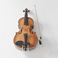 Wooden Violin Musical Instrument with Bow Strings Tuning Pegs and Scroll Design