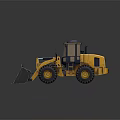 Heavy Duty Yellow Construction Loader With Front Bucket Large Tires And Cabin