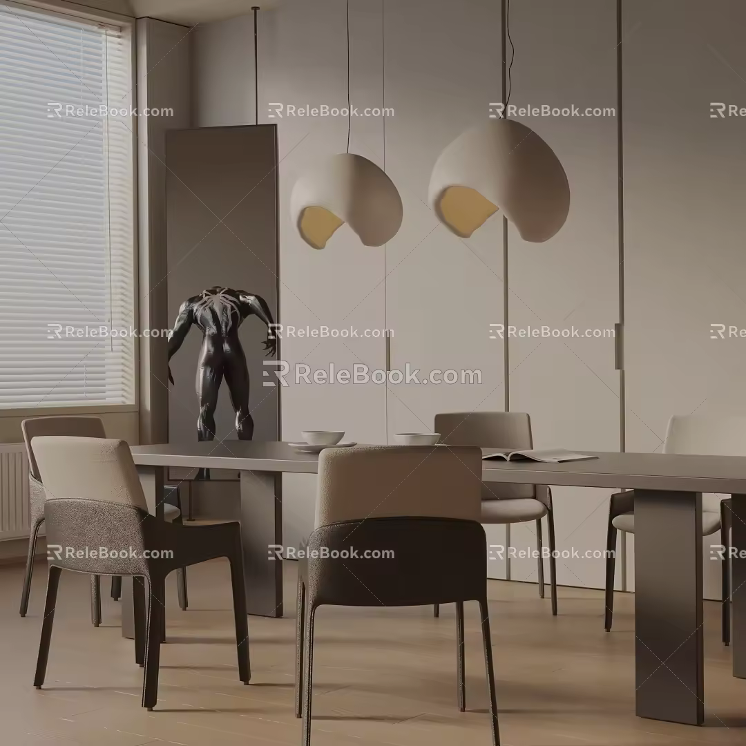Modern table combination 3d model