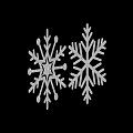 Decorative Snowflake Pattern Design On Black Background With Intricate Details 3d model