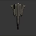 Futuristic Aerospace Craft With Streamlined Body And Dual Engines For Cosmic Exploration