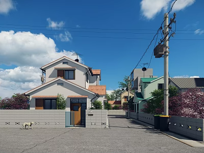 Modern single-family villa Nesbi Nobita Doraemon 3d model