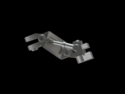 Durable Metal Mechanical Component With Connecting Arms And Bolted Joints 3d model