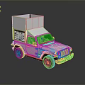 White Jeep Vehicle With Roof Cargo Box For Mobile Service Applications