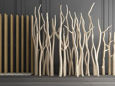 Modern dry branch dry branch dead branch pendulum combination 3d model