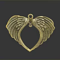Silver Wing Shaped Pendant With Purple Gemstone For Fashion Jewelry Accessory