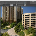 Aerial View Planning of Modern Residential Area With Tall Buildings Low Rise Structures and Greenery