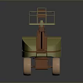 Wheeled Aerial Work Platform With Telescopic Boom And Green Work Basket