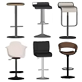 Modern Middle Style Bar Stool 3d model