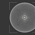 Blue Planetary Sphere With Surface Stripes In Cosmic Space Exploration
