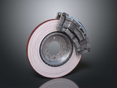 Premium Car Tire With Alloy Wheel Brake Caliper And Disc Assembly 3d model