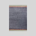 Gray Square Rug with Red Border Soft Textured Weave Home Decor Design 3d model