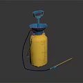 Yellow Body Spray Weapon With Blue Lid Hose And Measuring Scale