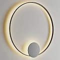 Modern Minimalist Wall Lamp With Golden Ring Design And Soft Lighting 3d model