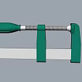 Durable Green Adjustable Metal Clamp Hardware Tool For Secure Woodworking Projects 3d model