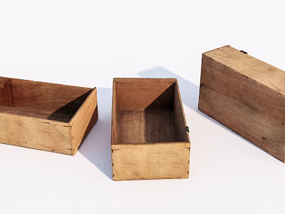 Modern Box Old Wooden Box 3d model