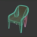 Modern Brown Plastic Chair With Ergonomic Backrest Armrests Textured Surface And Sturdy Legs