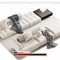 Double sofa Multi-person sofa Corner sofa 3d model