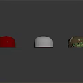 Assorted Color Baseball Caps Including Red Blue Black Yellow White and Camouflage