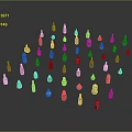 Assorted Colorful Household Bottles With Various Shapes And Decorative Designs