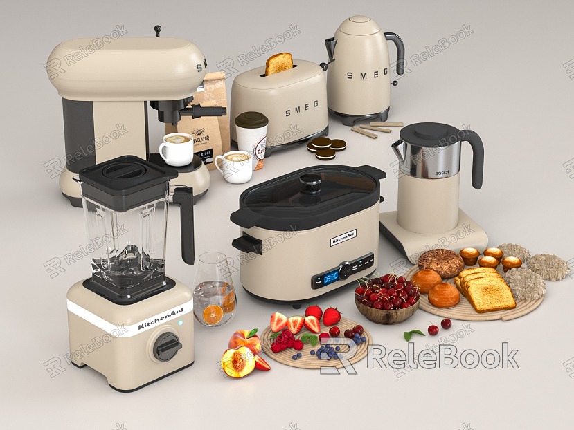 Kitchen appliances Coffee machine Electric kettle Juicer Bread machine model