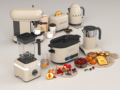 Kitchen appliances Coffee machine Electric kettle Juicer Bread machine model