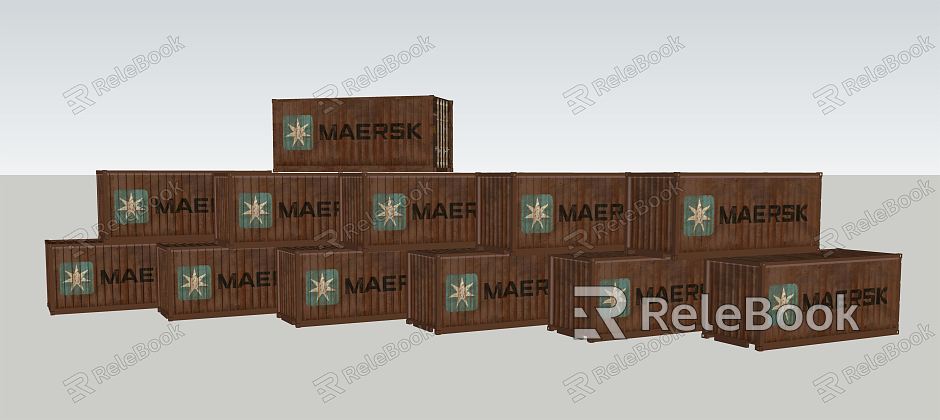 Concentrated box of industrial LOFT container model