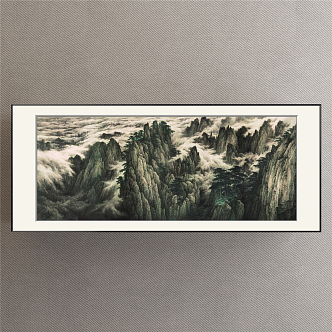 chinese landscape painting 3d model