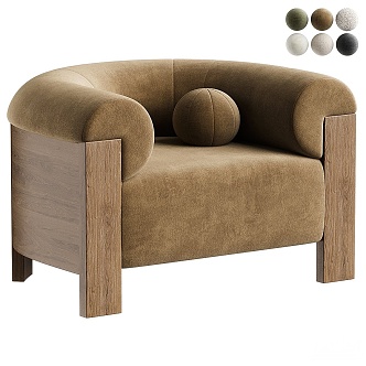 Modern Single Sofa 3d model