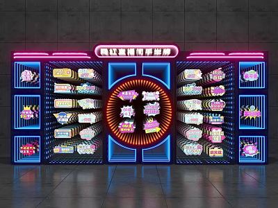 Cyberpunk City Urban Scene With Bright Neon Lights And Futuristic Architecture 3d model