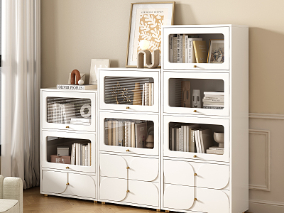 Modern Bookcase Cream Bookcase model