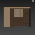 Modern Wooden Shoe Cabinet With Rattan Panel Doors Storage Bench And Coat Hooks