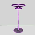 Modern Minimalist Floor Lamp With Circular Top Design And Black Base White Pole