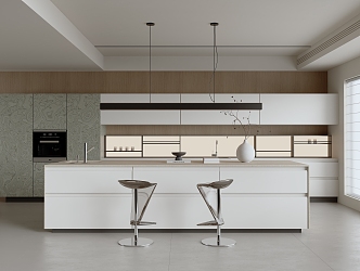 Modern open kitchen 3d model