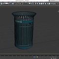 Trash bin trash basket trash can outdoor trash can round trash can wrought iron trash can simple mold low mold low face number game game 3d model