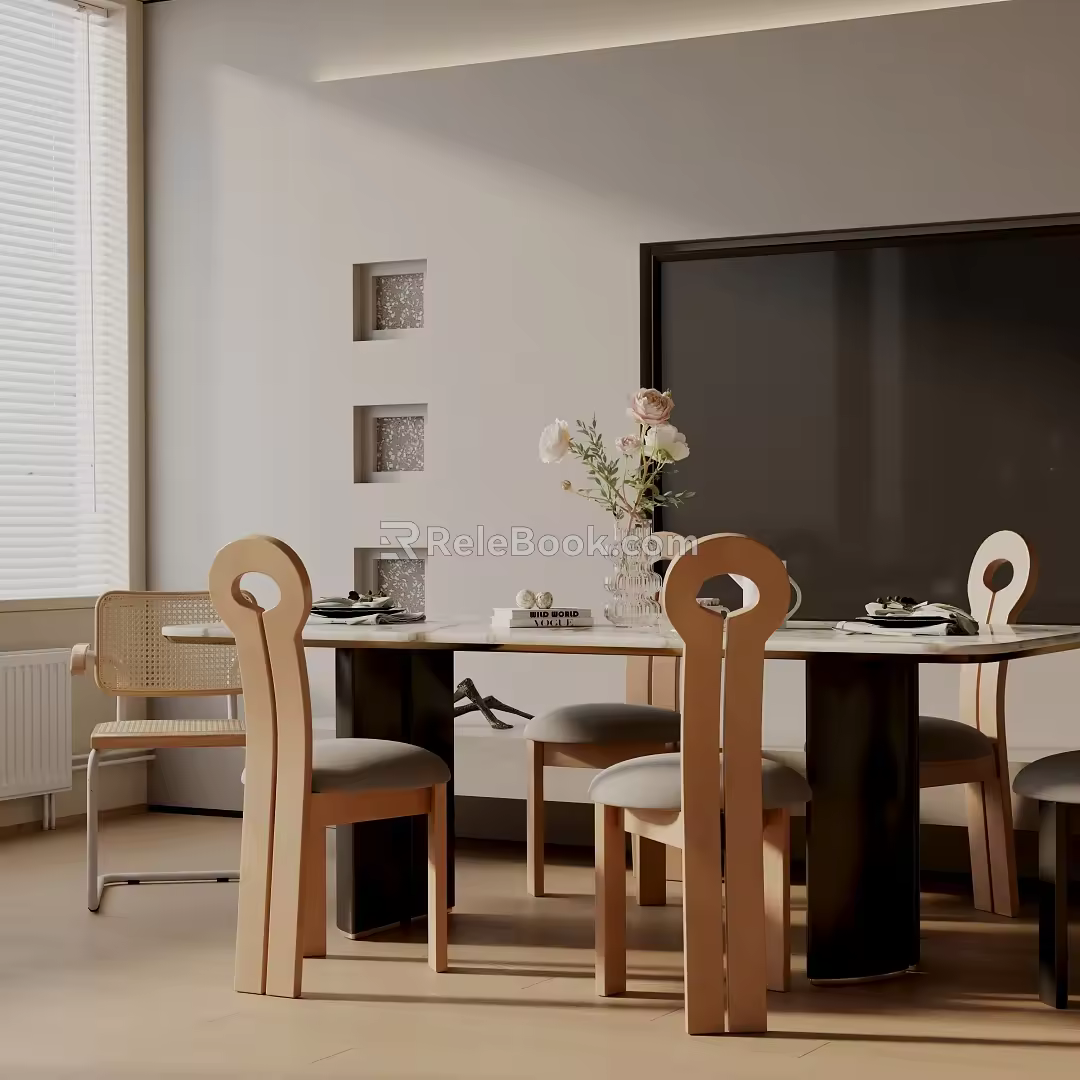Modern table combination 3d model