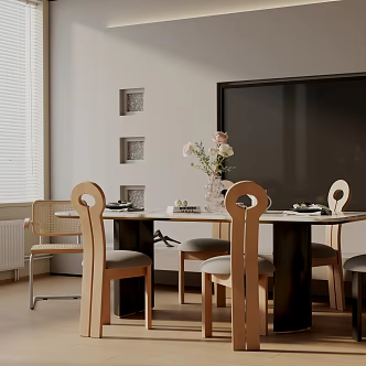 Modern table combination 3d model