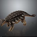 Realistic Armored Dinosaur Figure With Spiked Body And Brown Beige Details